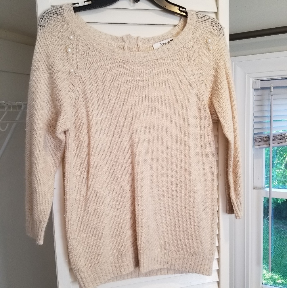 Pearl shoulder sweater